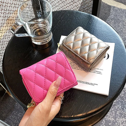 eybag New Fashion Cute Ladies Three Fold Small Wallets Leisure Travel Coin Purses Women PU Leather Multi Card Wallet