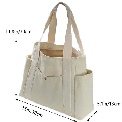 eybag Large Capacity Reusable Bag, Fashion Shoulder Strap Bag, Eco Tote Bag, Oversized Canvas Bag, Basic Everyday Huge Bag, Casual Daily Handbag