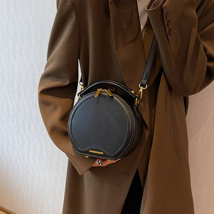 eybag Retro Fashion Circular Bags For Women High Quality Texture Chic Shoulder Bag Female All-Match Messenger Bags