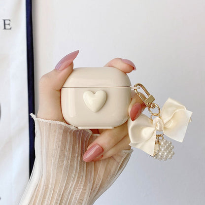 eybag 3D Heart Love Cute Silicone Earphone Accessories Case for AirPods Pro 2 3 Air Pods Cover Case Creative Smile Ornament Keyring