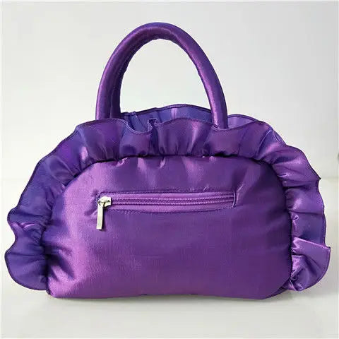 eybag Gothic Purple Y2k Hand Bag Women New Dark Lolita Soft Chic Handle Purse Female Vintage Flower Cute Mini Bag