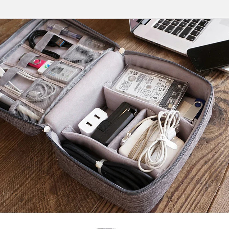 eybag Portable Travel Cable Bag High capacity Digital USB Gadget Organizer Charger Wires Cosmetic Storage Bag Pouch Case Accessories