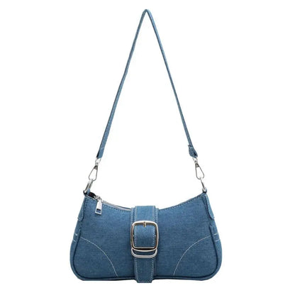 eybag Vintage Denim Women's Shoulder Bag Fashion Ladies Crossbody Bag Chain Small Armpit Bag Handbags Simple Female Underarm Bag Purse