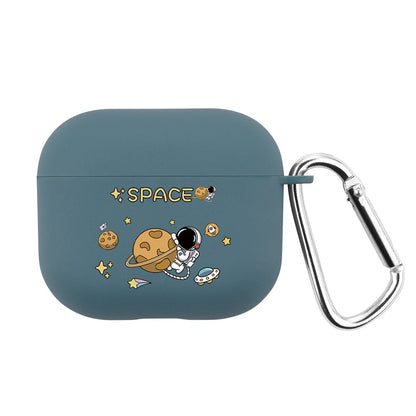 eybag Luxury Simple Earphone Case For Airpods 3 Pro Astronaut Silicone Cover For Apple Airpods 2nd 3 2 1 Case With Finger Ring Sleeve