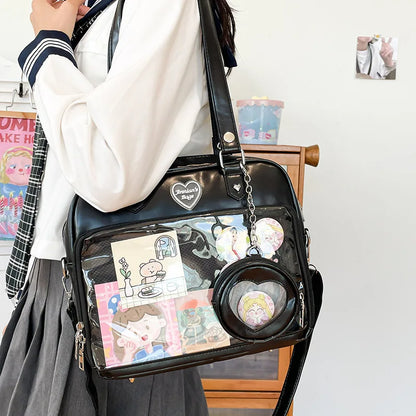 eybag Lovely JK Uniform Bag Girls High School Student Tote Bag New PU Shoulder Bag Itabag Women Crossbody Bags Handbags and Purse