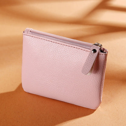 Lkblock Litchi Pattern Coin Purse Female PU Leather New Mini Wallet Luxury Brand Designer Women Small Hand Bag Cash Pouch Card Holder