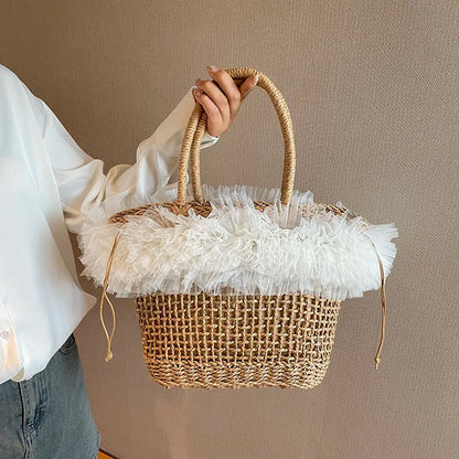 eybag Vintage Woven Straw Tote Shoulder Crossbody Bags Women Handbags and Purses New Design Ladies Messenger Bags High Quality