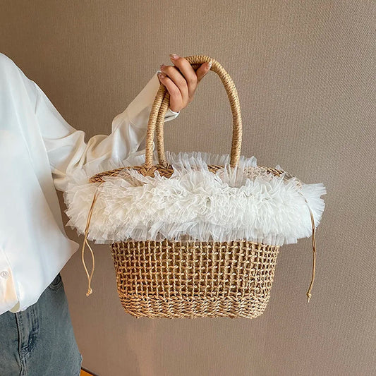 eybag Vintage Woven Straw Tote Shoulder Crossbody Bags Women Handbags and Purses New Design Ladies Messenger Bags High Quality