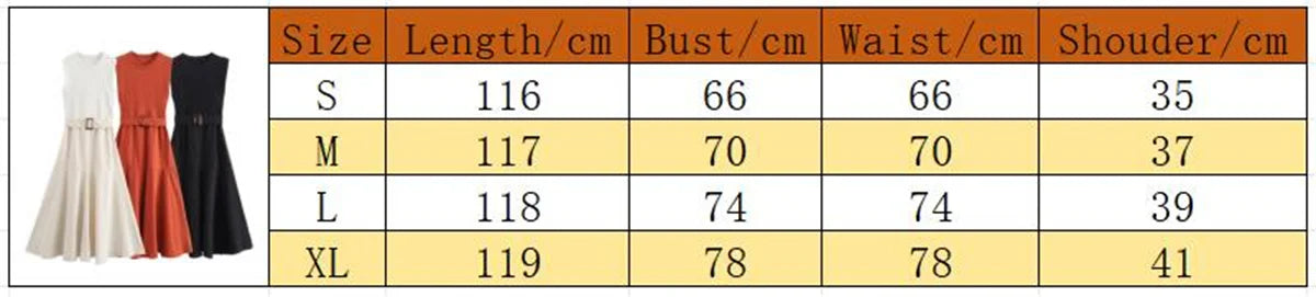 eybag Fashion Knitted Dresses For Women Elegant Solid Belt Patchwork Midi Dress O Neck Sleeveless Vestidos 2024 Lady Party Streetwear