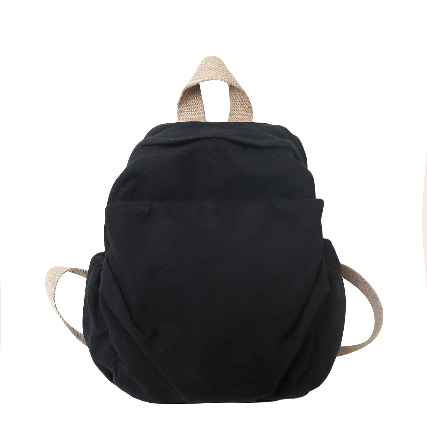 eybag New Women's Versatile Cotton Small Backpack Solid casual or travel bag Soft Canvas Retro Mini Backpack