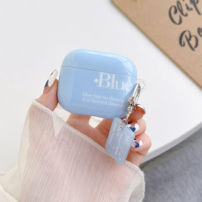 eybag For Airpods 3 Case Simple Blue Earphone Case For Airpods Pro 2 Plain Color Earphone Case For Air Pod 3 Pro Soft Cover With Charm