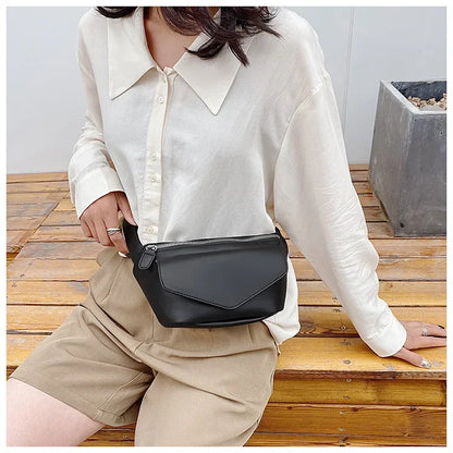 eybag Women Chest Packs PU Leather Luxury Designer Women's Fanny Pack High Quality Waist Bag Shoulder Crossbody Bag Female Belt Bag