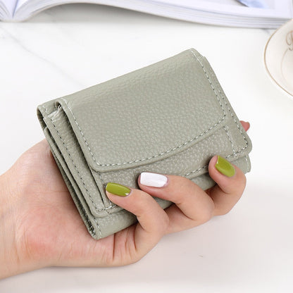 eybag New Women PU Leather Purses Female Cowhide Wallets Lady Small Coin Pocket Rfid Card Holder Mini Money Bag Portable Clutch