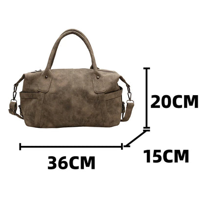 eybag Maillard Khaki Suede Handbag for Women Large Quality Nubuck Leather Female Retro Crossbody Bag Ladies Big Commuter Shoulder Bags