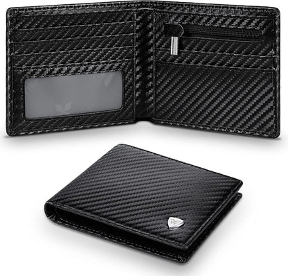 eybag New Business Wallet, RFID Blocking Multi Card Slots With Zipper Coin Clip Men's Wallet Fashion Coin Purse