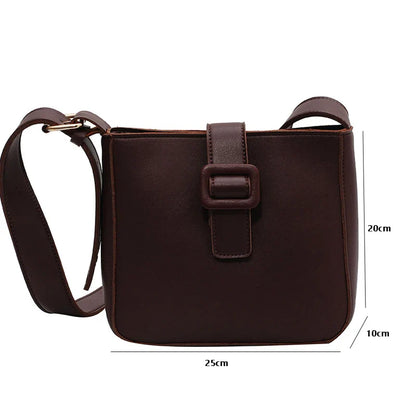 eybag Retro Messenger Bag New Women's Wide Shoulder Strap Underarm Bags High Quality Shoulder Bags Commuter Bags