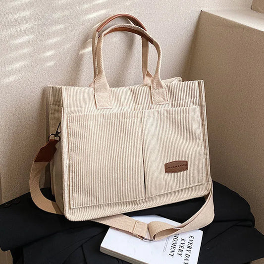 eybag Corduroy luxury Handbags for Office Women Shoulder Crossbody Bag for Women Vintage Shopper Shopping Bags Ladies Totes