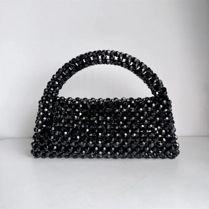 eybag Handmade Bead Bag Big Hand-Woven Handbags Unique Designer Ladies Party Bag Top-handle Phone Purses and Handbags