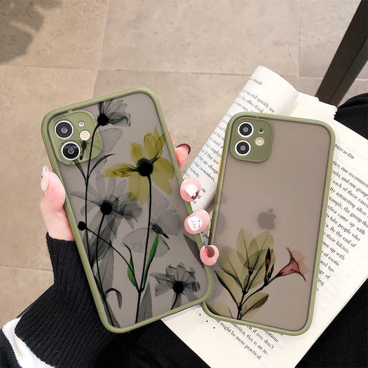 eybag Simple daisy flower Phone Case For iPhone 15 13 12 11 Pro Max 14 Plus 12 13 Mini XS X XR 7 8 Plus SE 2020 Shockproof Back Covers