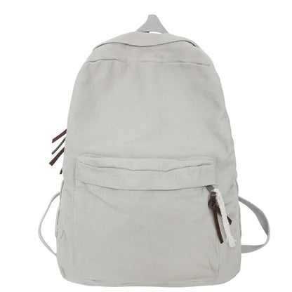 eybag Simple Solid Color Large Capacity Women Backpack Fashion Canvas Male Female College Backpack Boy Girl Travel Laptop School Bag