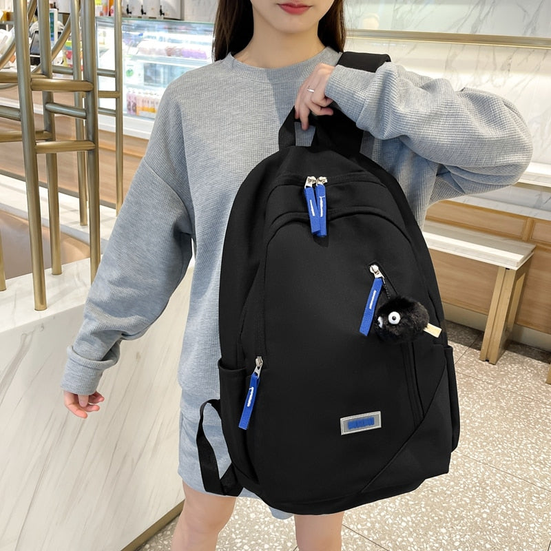 eybag Multi-pocket Women Backpack Female Casual Daily Travel Bag High Quality Schoolbag for Teenage Girls Boys Book Knapsack New