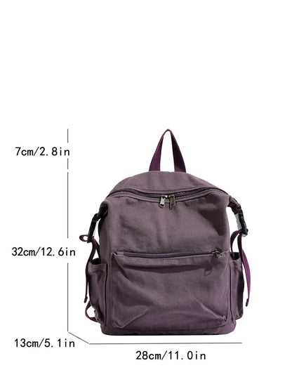 eybag 100% Cotton Backpacks For Women Solid Canvas Leisure Or Travel Bags Unisex Korea Style Cloth Satchels Cute Fabric School Bags