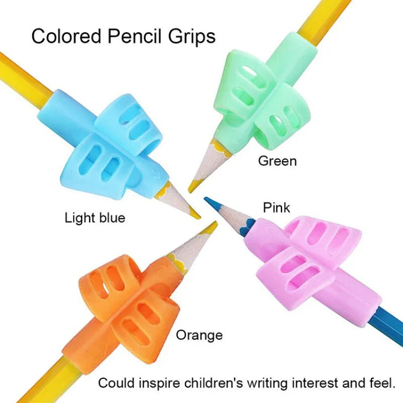 eybag Soft Silicone Pencil Holder Solid Color Children Writing Training Correction Device Student Stationery School Supplies Kids Gift