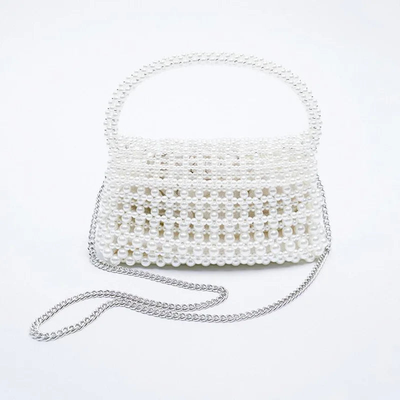 eybag Handmade Pearls Bag Luxury Beaded Women Handbags Brand Designer Bags for Women Shoulder Bag Wedding Evening Purse Crossbody Bags