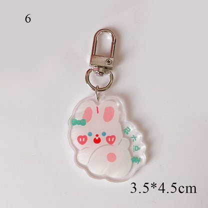 eybag Butterfly Flower Keychain Trendy Transparent Bead Lanyards Keyring Mobile Phone Chains for Women Car Keys Bag Decor Pendant