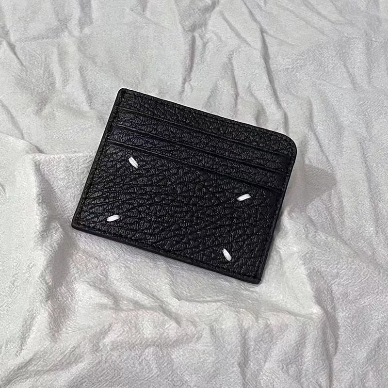 eybag Coin Purse Men Women 22SS Luxury MM6 Genuine Cow Leather Multi Card Slot Simple Logo Fashion Wallet Business