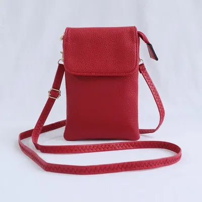 eybag Fashion Women Crossbody Bag PU Leather Mobile Phone Purse Bags Solid Flap Messenger Bag Small Female Shoulder Handbag for Women