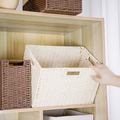 eybag Large Size Storage Baskets Woven Basket for Sundries Clothes Organizer Basket Storag Box Wardrobe Organizer Panier Rangement