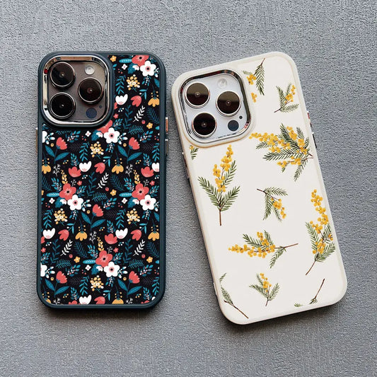 eybag Various Flowers Leaves Phone Case For iPhone 15 14 Pro Max 12 13 Pro Max 11 XR XS X 7 8 14 Plus Luxury Shockproof Soft Cover