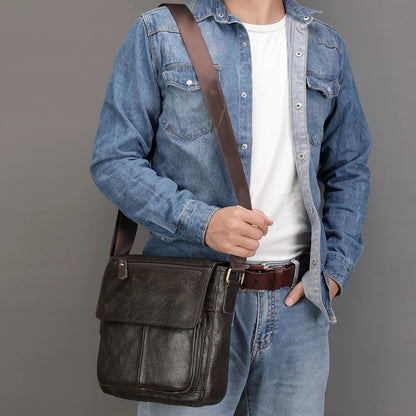 eybag Fashion New Genuine Leather Men Handbags Men's Leather Shoulder Bag Casual Office Messenger Bags Fashion Crossbody Bag