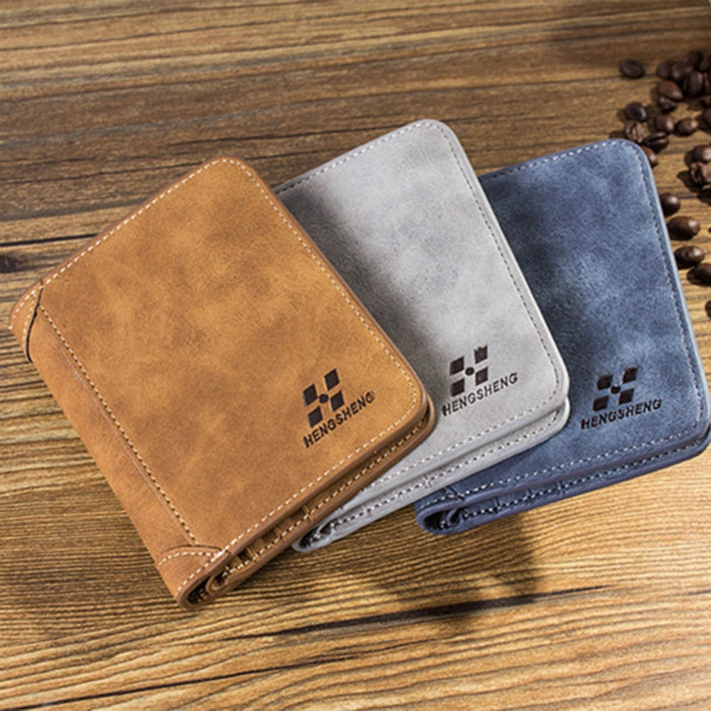 eybag Men's Wallet Leather Billfold Slim Hipster Cowhide Credit Card/ID Holders Inserts Coin Purses Luxury Business Foldable Wallet