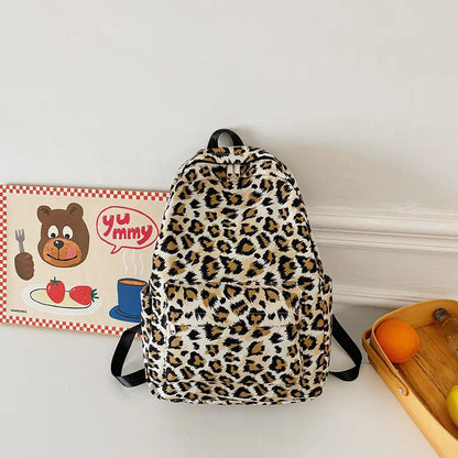 eybag Fashion leopard print Women Backpack Large capacity schoolbag for Teenagers Girls backpack Travel female shoulder bag bagpack