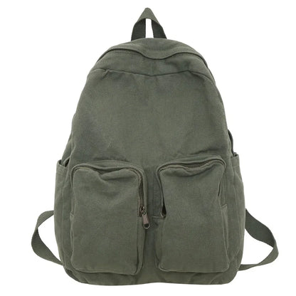 eybag Japanese Washed Canvas Shoulders Backpacks Mori Literary Leisure Large Capacity Travel Backpack College Students School Backpack