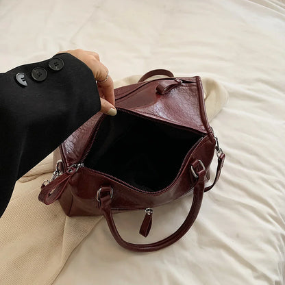 eybag Small PU Leather Crossbody Bags Lady Retro Shoulder Bag for Women 2024 Winter Fashion New Trend Y2K Handbags and Purses