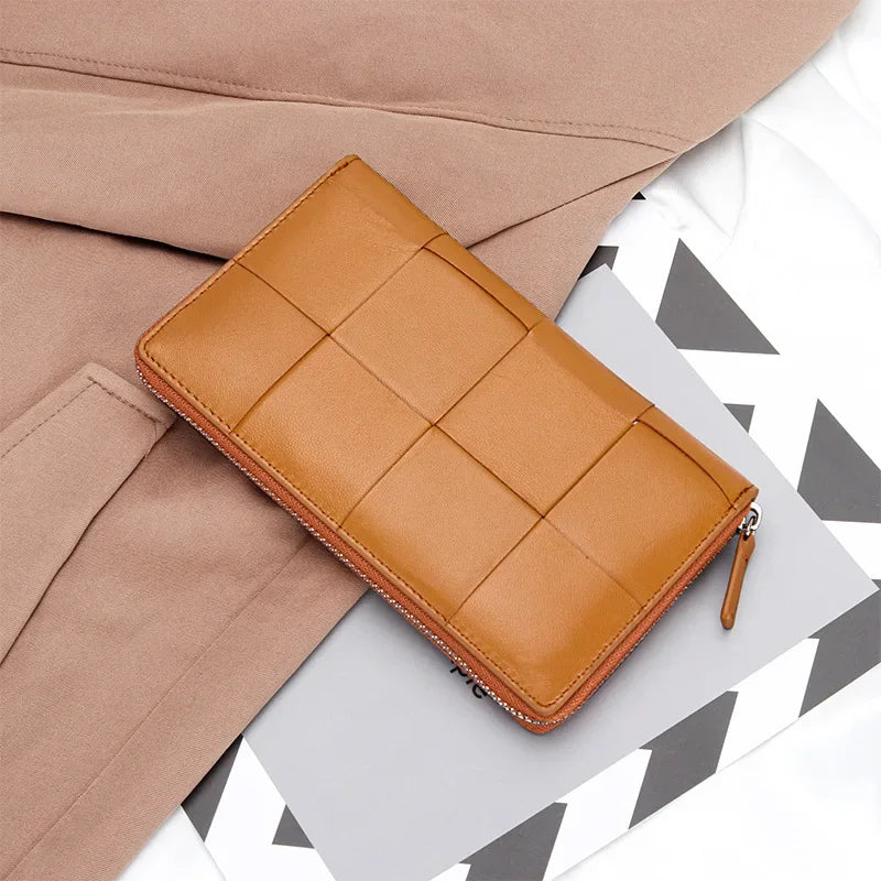 eybag 2024 New Fashion Genuine Leather Women Long Wallets Real Leather Female Luxury Brand Design Clutch Girl Lady Gift Cash Purse