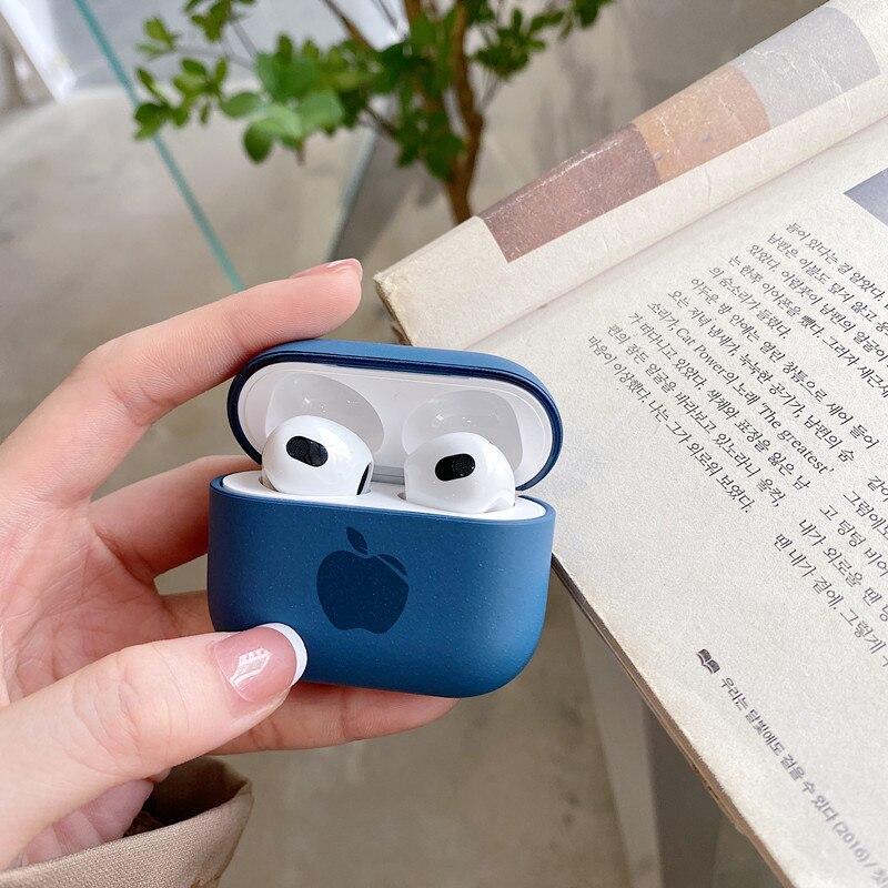 eybag Cute Solid Color Earphone Case For AirPods Pro 3 2 1 Cases Hard PC Luxury Matte Texture Protective Cover for airpod case