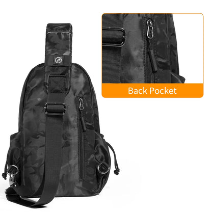 eybag Men's Crossbody Bag, Portable Bag, Men's Portable Tablet, Simple Chest Bag, Trendy Large Capacity Cycling Small Backpack, Leisur