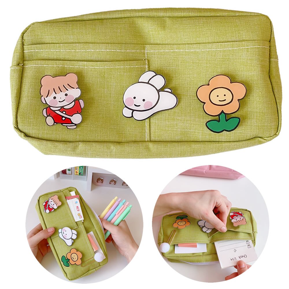 eybag 24 Color Solid simplicity Large capacity pencil bag Cute student High capacity pencil case kawaii Storage bag School supplies