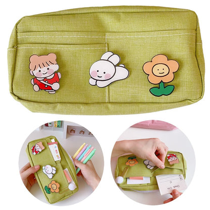 eybag 24 Color Solid simplicity Large capacity pencil bag Cute student High capacity pencil case kawaii Storage bag School supplies