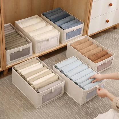 eybag Visible Wardrobe Storage Organizers Cabinet Drawer Clothes Storage Box for T-Shirts Jeans Underwear Pants Organizer Box