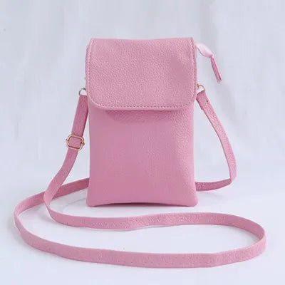 eybag Fashion Women Crossbody Bag PU Leather Mobile Phone Purse Bags Solid Flap Messenger Bag Small Female Shoulder Handbag for Women