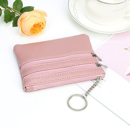 Lkblock Litchi Pattern Coin Purse Female PU Leather New Mini Wallet Luxury Brand Designer Women Small Hand Bag Cash Pouch Card Holder