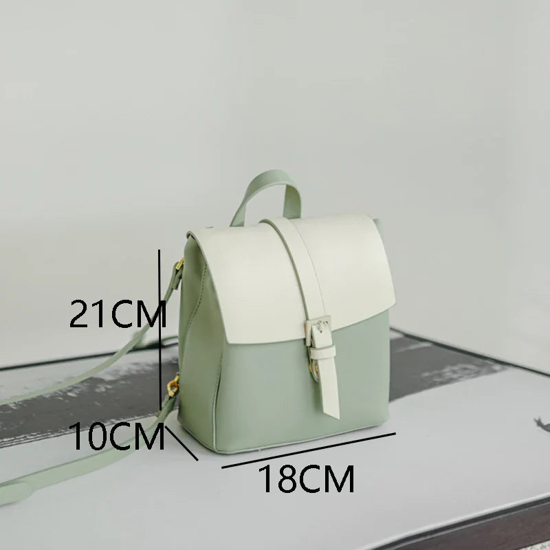 eybag Retro Backpack Women's New Fashion All-Match High-End Simple Light Weight Travel Commuter Small Backpack