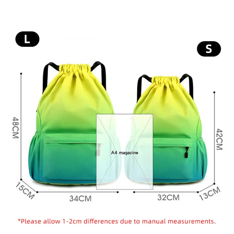 eybag Fitness Swimming Bag Outdoor Sports Storage Bag of Women Gym Bag Large Capacity Waterproof Drawstring Backpack Travel Bag