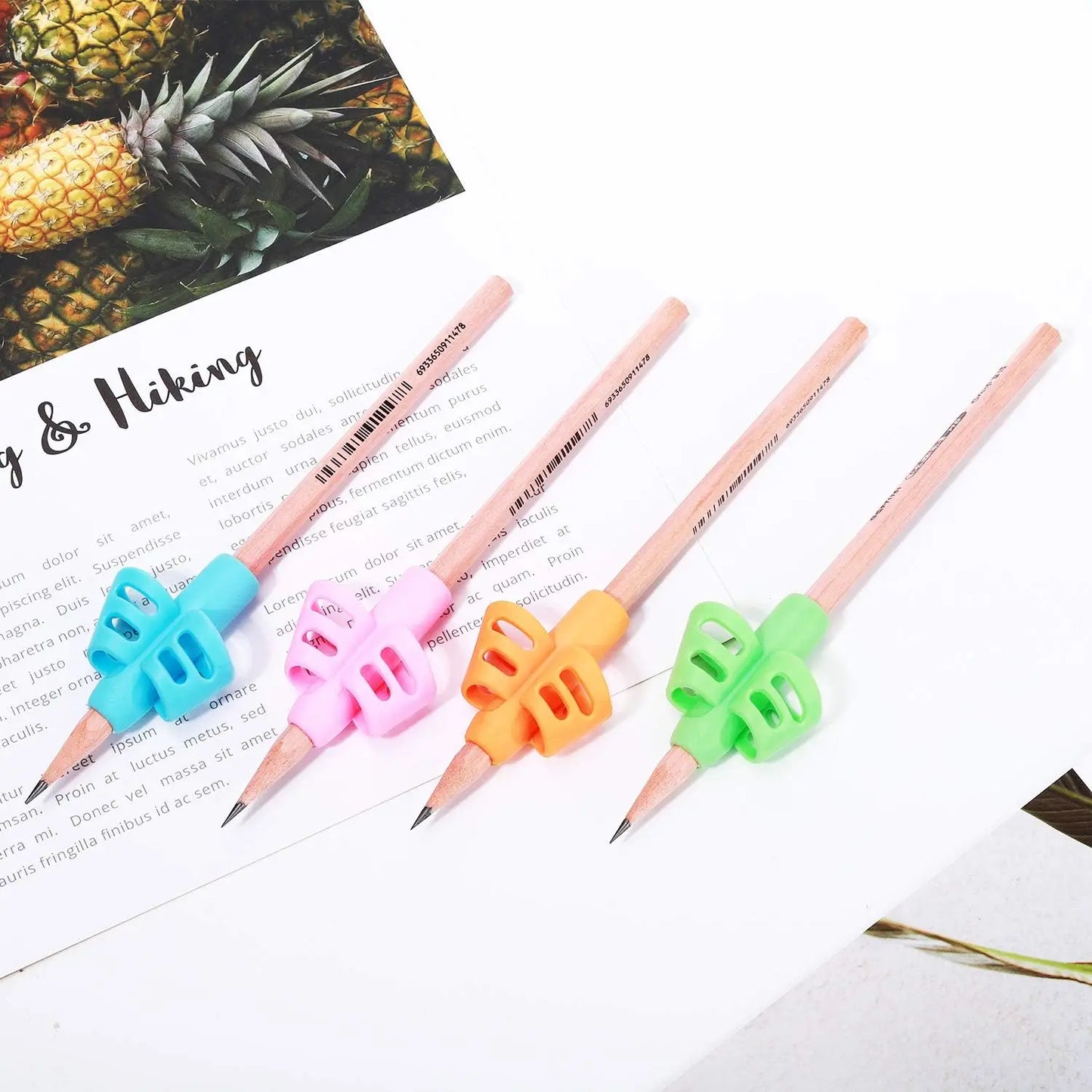 eybag Soft Silicone Pencil Holder Solid Color Children Writing Training Correction Device Student Stationery School Supplies Kids Gift