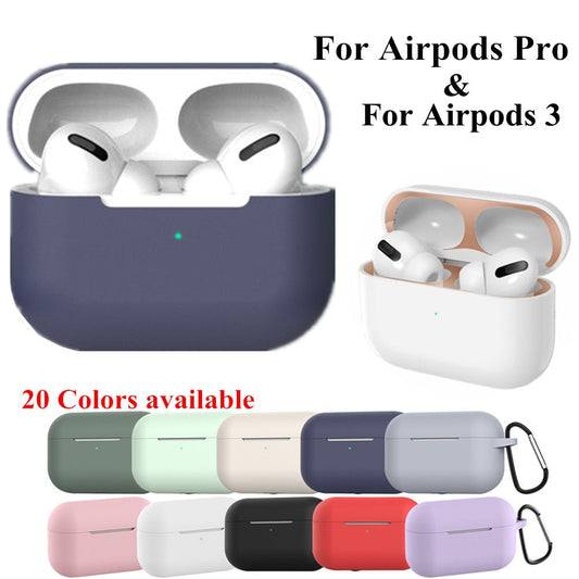 eybag 2022 New Silicone Cover Case For Apple Airpods Pro 3 Sticker Skin Bluetooth Earphone Cases Air Pods Pro Protective Accessories